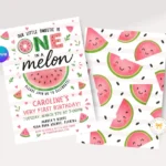 One in a Melon Birthday Invitation